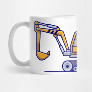 Tractor Vehicle Cartoon Illustration Mug